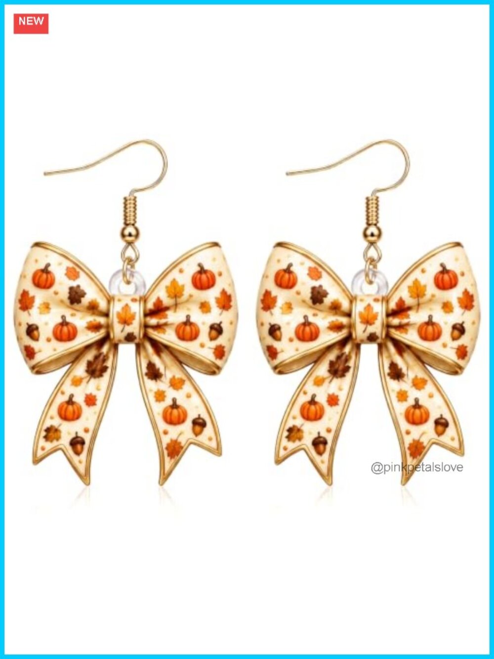 Leopard Cheetah Bow Drop Dangle Earrings Women Jewelry Thanksgiving Fall